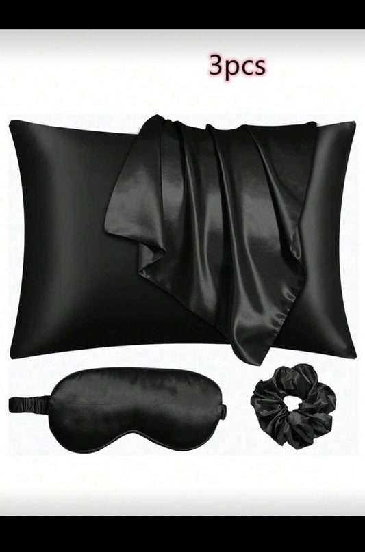 3pc Black Luxe Sleep set