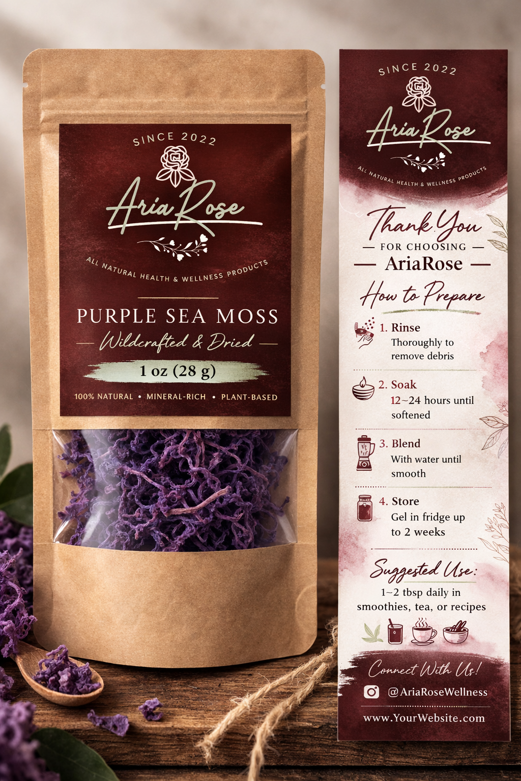 AriaRose Purple Sea Moss